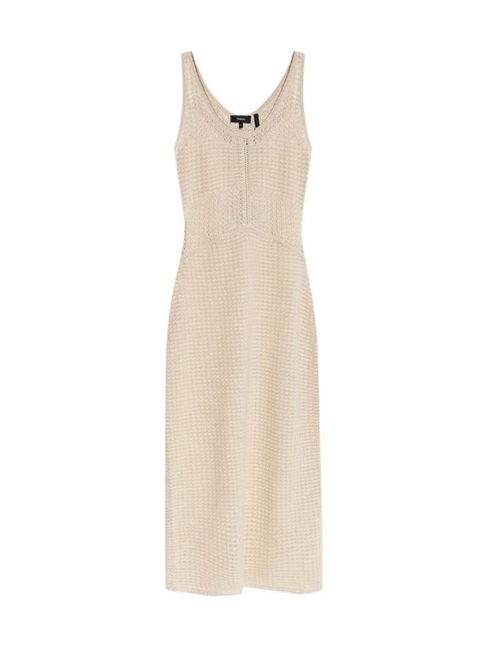 Theory Dresses & Skirts - Theory Cream Sleeveless Knit Midi Dress